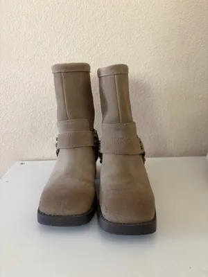 Zara Suede Leather Boots with Strap thumbnail 5