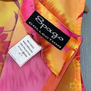 Spago Dress Size 16 Flower Power Bright Dopamine Floral Sleeveless Festival 60s thumbnail 6