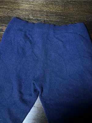 Quince Mongolian Cashmere Jogger Knit Pants True Navy Drawstring Waist Lounge XL thumbnail 6
