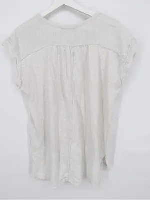 Anthropologie Julie Henley Top White Medium thumbnail 4