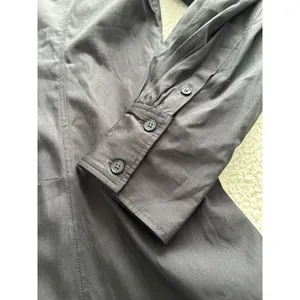 Madewell $138 Seamed Long-Sleeve Mini Shirtdress in Poplin Black Size 8 NV025 thumbnail 10