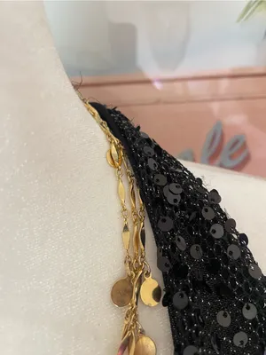 Babyboo Lorena Sequin Cowl Halter Lined Maxi Dress Black Large thumbnail 11