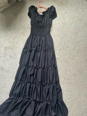 Midevial black long dress thumbnail 2