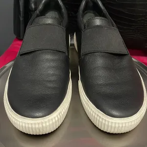 💙💖 Vince black leather Kirkland slip on‎ sneakers thumbnail 3