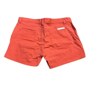 🧡‎ Calvin Klein Orange Utility Flat Front Shorts Size 6 ☀️✨ thumbnail 2