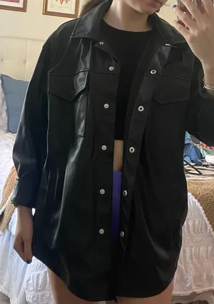 Wild Fable Black Leather Jacket thumbnail 5