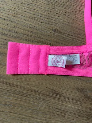 SO Hot Pink Lace Push-Up Bra Size 38C NWT thumbnail 11