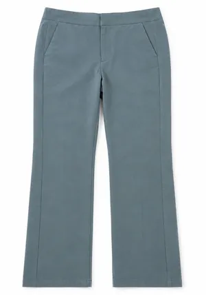 FIGS Women OTG On-The-Go Tailored Straight-Leg Trousers. Muted teal W195W2005 S thumbnail 1