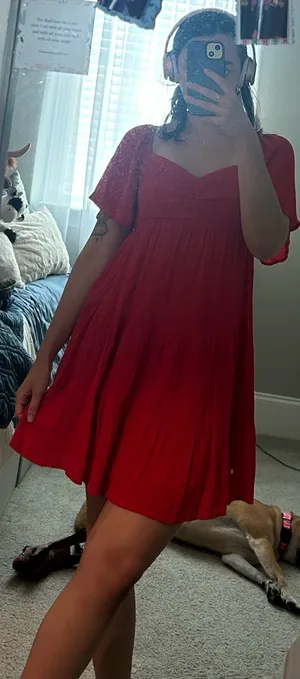 Altar'd State Red dress thumbnail 1