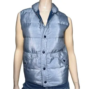 Miller Vintage Women’s Size XS Denim Blue Goose Down Snap Up Puffer Vest thumbnail 2