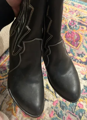 Black Cowgirl Boots Size 7 thumbnail 4