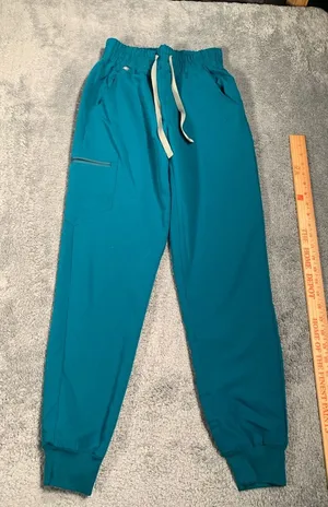 Figs Teal Jogger scrub pants with Drawstring XS thumbnail 1