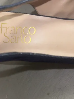 Franco Sarto Denim Blue Knotted Slingback Pointed-Toe Heels thumbnail 6