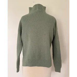 Madewell Canby Button Mockneck Knit Sweater Frosted Willow Preppy Soft Girl XXS thumbnail 3