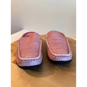 Valencia Y2K Vintage Pink Genuine Leather Square Toe Slide On Mule Loafer Size 8 thumbnail 4
