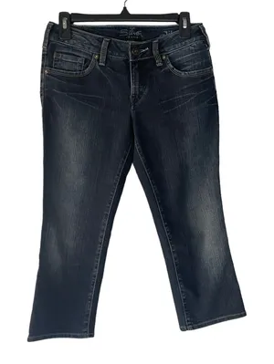 Silver‎ Jeans Women's Size 26 Aiko Capri Dark Wash Western Jeans thumbnail 1