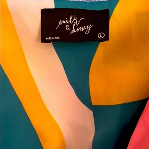 Milk and Honey Colorful Abstract Print Body Con Dress thumbnail 3