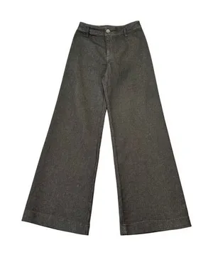 Z Supply Rilynn Wide Leg Trouser Pants Black Sand Denim Women's Size 26 NWT‎ thumbnail 1