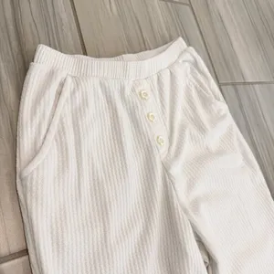 Dippin Daisys Staying In Pants Size M White Waffle Knit Jogger Pajama Coquette‎ thumbnail 4