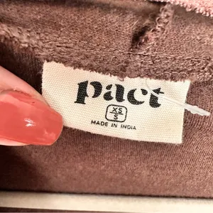 Pact Airplane Cardigan Women's 100% Organic Cotton Long Open Pockets XS Small thumbnail 4