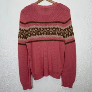 A.P.C. Elizabeth Alpaca Blend Fair Isle Knit Sweater Jumper Pink Size Medium thumbnail 2