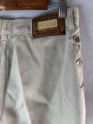 Lawman Western 29 11/12 High-Rise Women's Jeans in Light Beige thumbnail 7