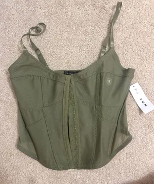 Green PacSun Corset Top thumbnail 1