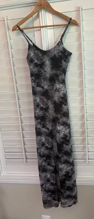 No Boundaries Black Tie Dye Mesh Maxi Dress‎ Size Medium thumbnail 1