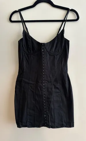 White Fox Black Dress thumbnail 4
