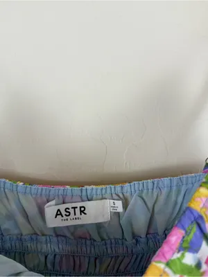 ASTR the‎ Label Floral Satin Smocked Tie Front Midi Dress thumbnail 8