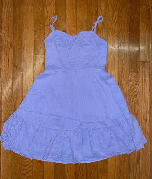 Old Navy Purple Spaghetti-Strap Ruffle-Hem Dress thumbnail 1
