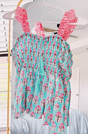FANCY Ruffled Smocked Summer Top thumbnail 1