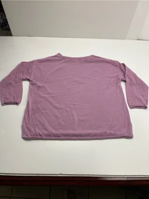 Pact 100% Organic Cotton Light Purple Pink‎ Pullover Sweater Womens Medium FLAW thumbnail 10