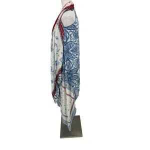 Free People Kiss The Sky Butterfly Kimono M/L Gauzy Bohemian Asymmetrical Hem thumbnail 3