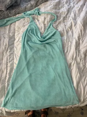 Blue Drop Neck Dress thumbnail 2