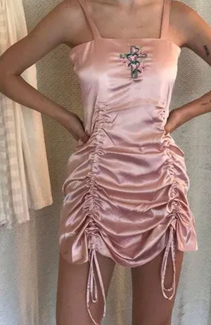 Stuck On Stupid Satin Dress Dolls Kill Sophia thumbnail 1