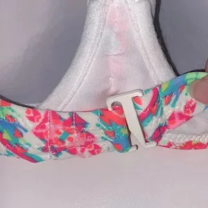 NWT Coco Rave‎ 32D Nixie lightly padded halter bright bikini top pink blue thumbnail 7