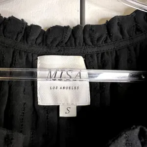 Misa Los Angeles Lilian Eyelet Mini black 100% cotton dress size S thumbnail 5