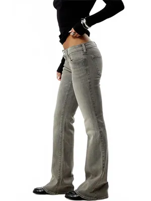 Pacsun Alana Ultra Low Rise Flare Jeans Gray NWT Montreal Size 25 thumbnail 5