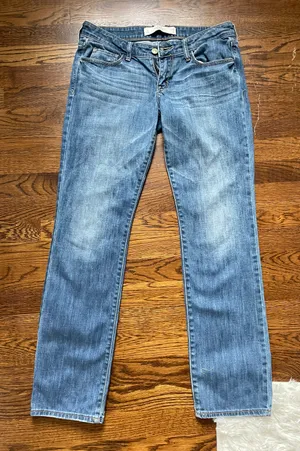 washed straight leg denim jeans size 26 thumbnail 1