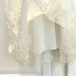 Eve And Maddie Sleeveless Lace Blouse Womens M Mock Neck Lined Ivory White thumbnail 7