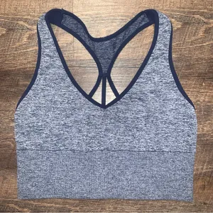 Victoria’s Secret PINK Sport Seamless Lightly Lined Blue Sports Bra Size Large thumbnail 1