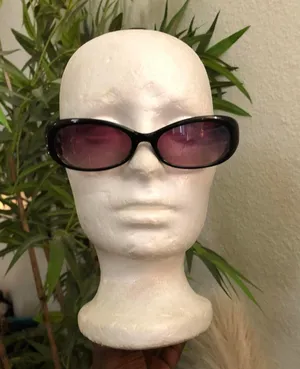 Retro Preppy Vintage 90s 2000s Y2K Classic Black Oval Rectangle Sunglasses #whimsygoth #boho #minimalist #grunge #streetwear thumbnail 3