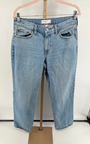 Abercrombie The baggy low rise curve love jeans size 6L thumbnail 1