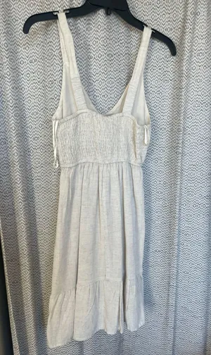 Beige Linen Dress Tan Size XS thumbnail 1