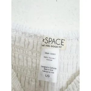 Revolve L*SPACE Winslet Dress Size Large Ivory Smocked Long Sleeve Boho thumbnail 6