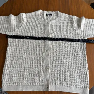 Cozy Cardigan 2XL Cream Waffle Knit Button Front Chic Coastal Grandma Sweater thumbnail 11