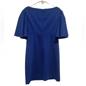 Trina Turk Cielo Diamond Ponte Sheath Wedding Guest Cocktail Party Dress Blue thumbnail 4