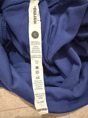 Karma Electric Blue High-Rise Leggings thumbnail 2