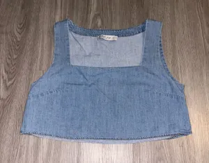 Petal & Pup Denim Crop Tank Top thumbnail 1